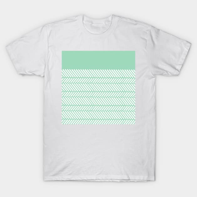 Herringbone Mint Boarder T-Shirt by ProjectM